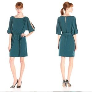 Jessica Simpson teal cold shoulder dress